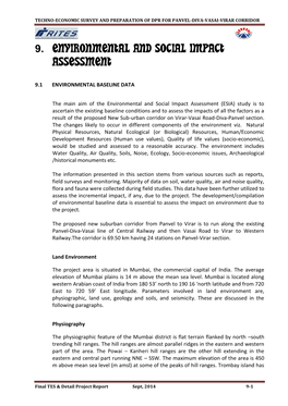 9. Environmental and Social Impact Assessment