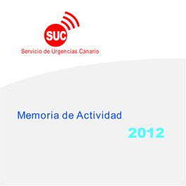 Memoria De Actividad 2012 División Del Servicio De Urgencias Canario