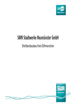 SWN Stadtwerke Neumünster Gmbh Breitbandausbau Kreis Dithmarschen