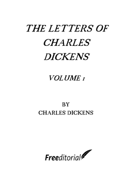 The Letters of Charles Dickens