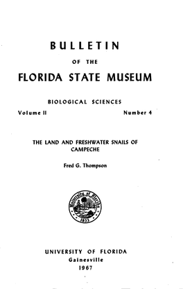 Bulletin of the Florida State Museum