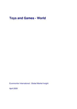 Toys and Games - World