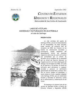 Lago Atitlán: Sociedad Y Naturaleza En Guatemala -El Caso De Santiago