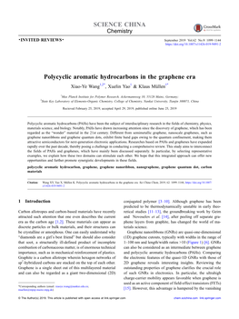 Polycyclic Aromatic Hydrocarbons in the Graphene Era SCIENCE CHINA