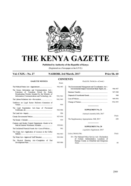 The Kenya Gazette