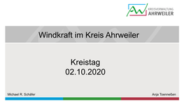 Kreistag 02.10.2020 Windkraft Im Kreis Ahrweiler