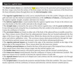 Superior Sagittal Sinus