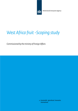 West Africa Fruit -Scoping Study