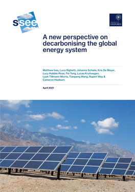 A New Perspective on Decarbonising the Global Energy System