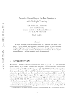 Adaptive Smoothing of the Log-Spectrum with Multiple Tapering