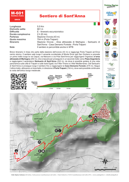 M-601 Sentiero Di Sant'anna