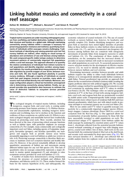 Linking Habitat Mosaics and Connectivity in a Coral Reef Seascape