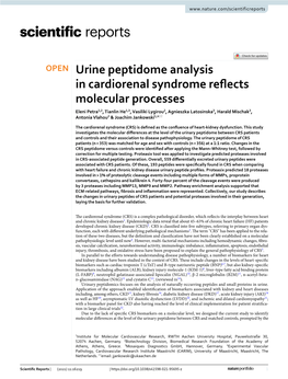 Urine Peptidome Analysis in Cardiorenal Syndrome Reflects