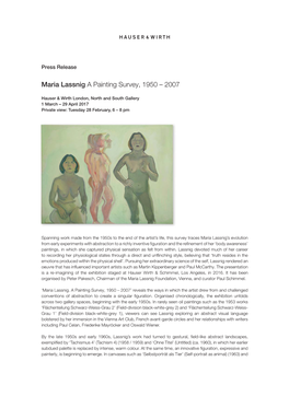 Maria Lassnig a Painting Survey, 1950 – 2007