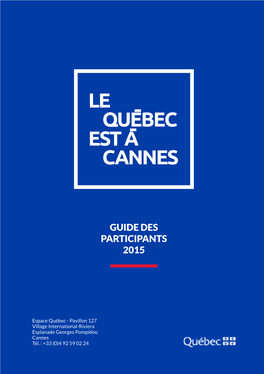 Guide Des Participants 2015