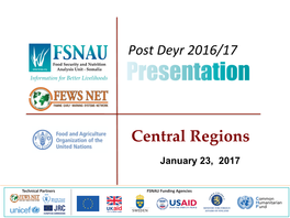 Food Security Analysis Post Deyr 2016/17, Central
