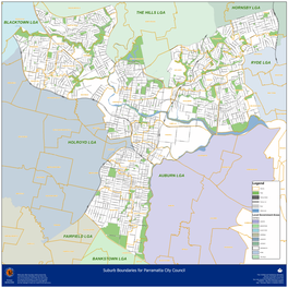 Suburb Boundaries for Parramatta City Council