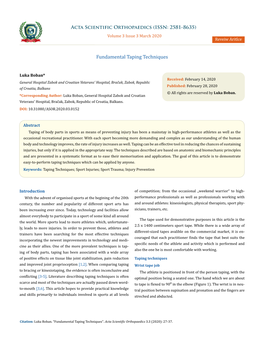 Fundamental Taping Techniques