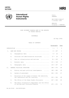 International Human Rights Instruments