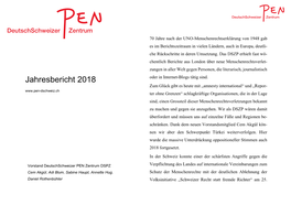 Jahresbericht 2018 Oder in Internet-Blogs Tätig Sind