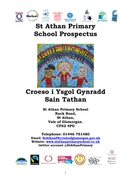 St Athan Primary School Prospectus Croeso I Ysgol Gynradd Sain Tathan