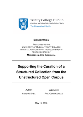 Supporting the Curation of a Structured Collection from the Unstructured Open Corpus