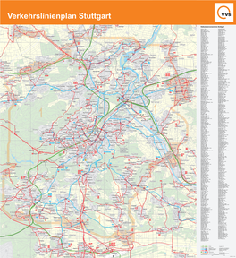 Verkehrslinienplan Stuttgart