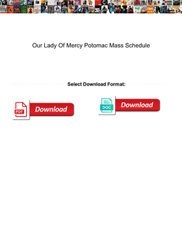 Our Lady of Mercy Potomac Mass Schedule