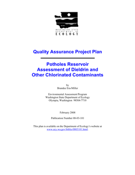 Potholes Reservoir Assessment of Dieldrin and Other Chlorinated Contaminants