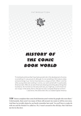 History of the Comic Book World