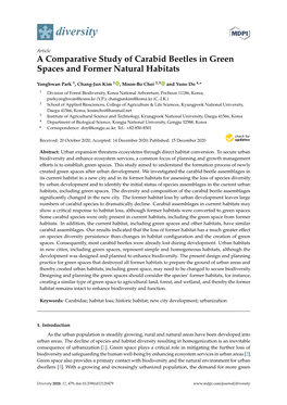 A Comparative Study of Carabid Beetles in Green Spaces and Former Natural Habitats