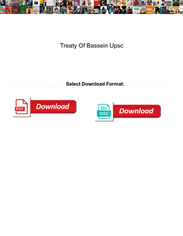 Treaty of Bassein Upsc