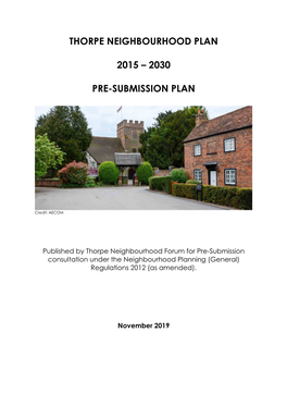 Appendix 9 Thorpe Neighbourhood Plan