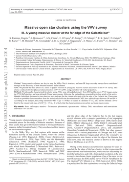 Massive Open Star Clusters Using the VVV Survey III: a Young Massive