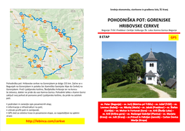 Pohodniška Pot: Gorenjske Hribovske Cerkve Obišče 17 Hribovskih Cerkva