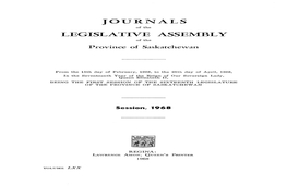 Journals Legislative Assembly