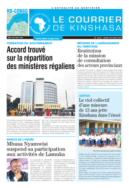 Accord Trouvé Sur La Répartition Des Ministères Régaliens