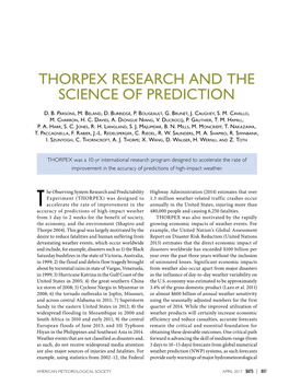 Thorpex Research and the Science of Prediction