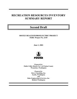 1999/2000 Recreational Use Assessment Study Report