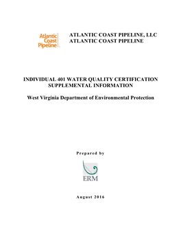 Atlantic Coast Pipeline, Llc Atlantic Coast Pipeline