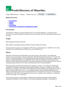 World Directory of Minorities