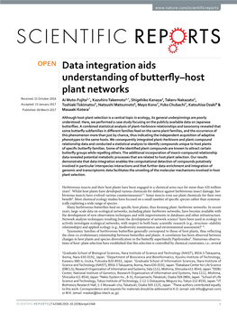 Data Integration Aids Understanding of Butterfly–Host Plant Networks