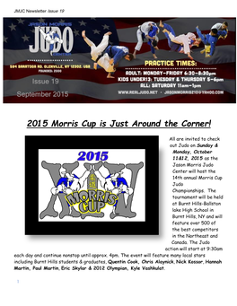 2015 Morris Cup Is Just Around the Corner!
