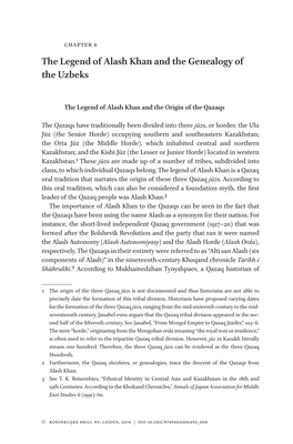 The Legend of Alash Khan and the Genealogy of the Uzbeks