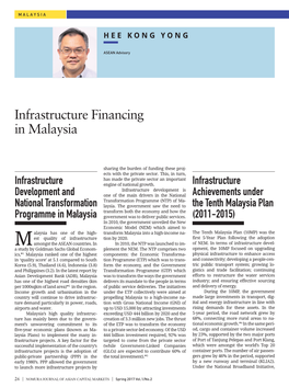 Infrastructure Financing in Malaysia