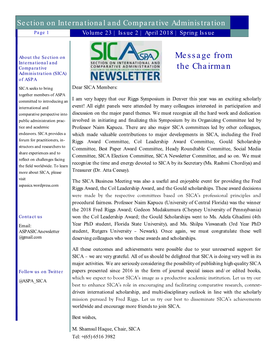 SICA Newsletter Committee, and So On