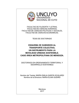 Esquema De Subsidios Al Transporte Colectivo, Un Instrumento Para La Movilidad Urbana Sostenible