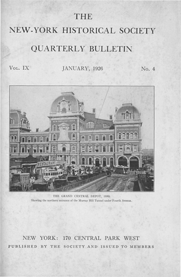 The New-York Historical Society * Quarterly Bulletin