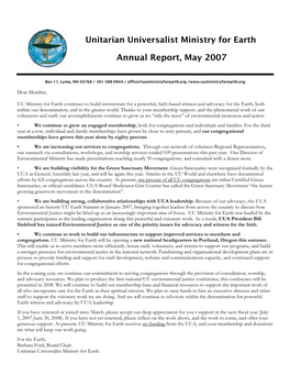 Annual Report, May 2007