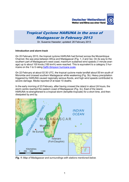 Tropical Cyclone HARUNA in the Area of Madagascar in February 2013 Dr